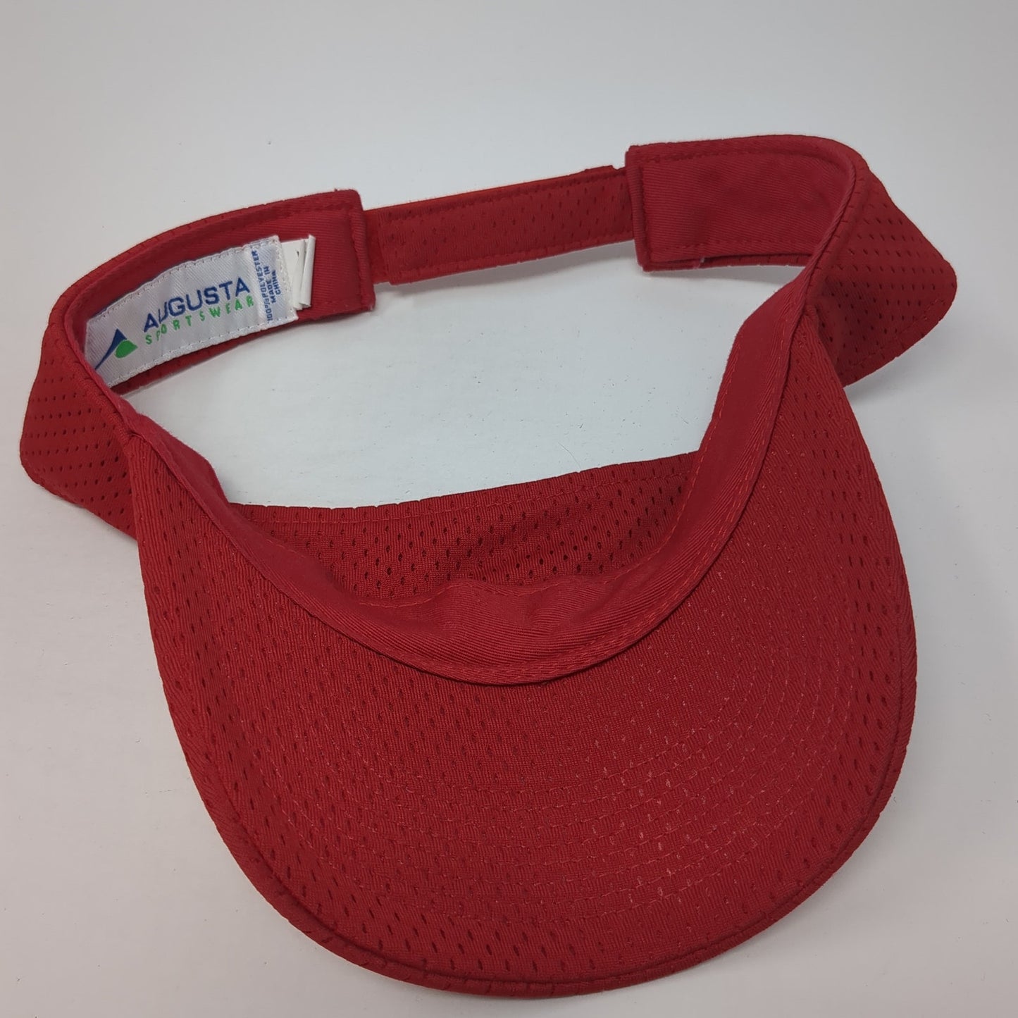 Augusta Sportswear Strapback Sun Visor Hat Red One Size Adjustable Blank
