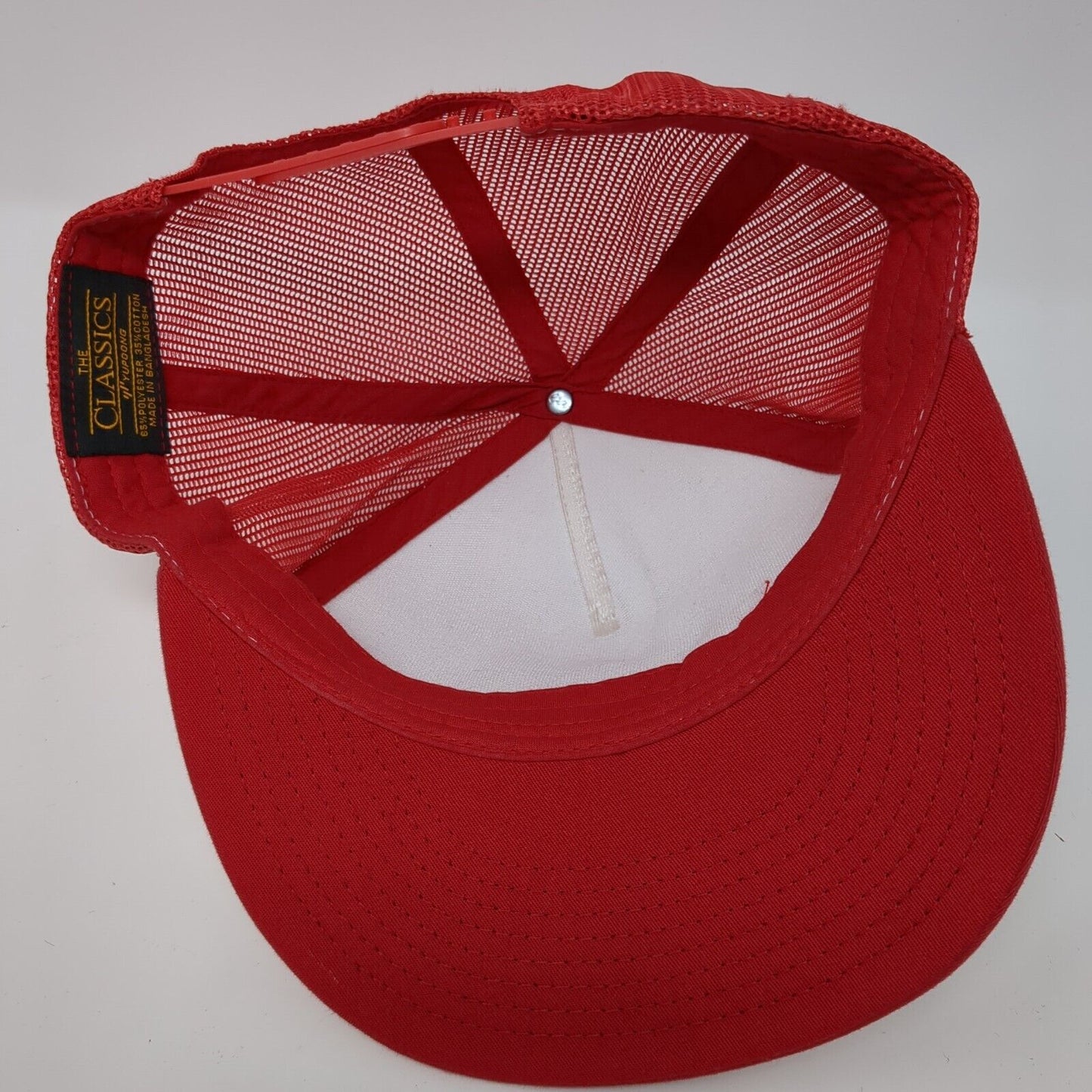 Comrade Snapback Mesh Back Trucker Hat Red One Size Colorblock Yupoong