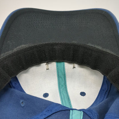 TaylorMade Blue Baseball Cap M Golf Hat Stretch Fit Front Patch Logo Curved Brim