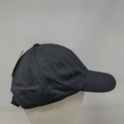 Smiley Adult Baseball Cap Black One Size Adjustable Embroidered Peace Love Vibes