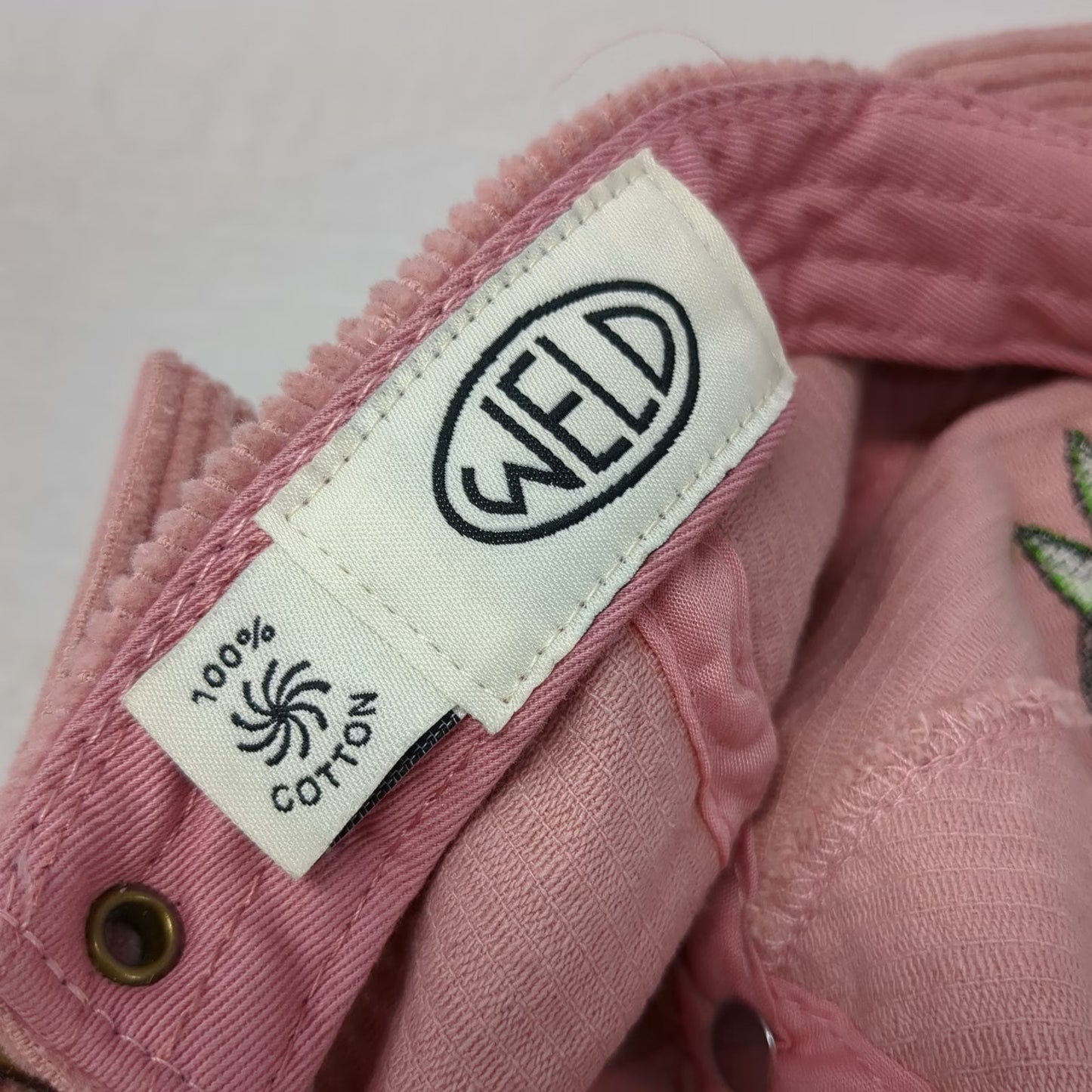 Weld 5 Panel Pink One Size Corduroy Slideback Hat Coconut Cult Graphic Cotton