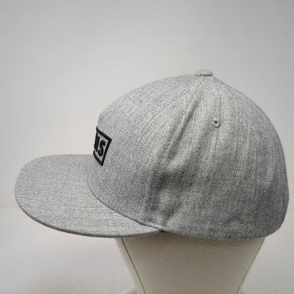 Vans 5 Panel Gray Hat One Size Snapback Flat Brim Wool Blend Box Logo Skate