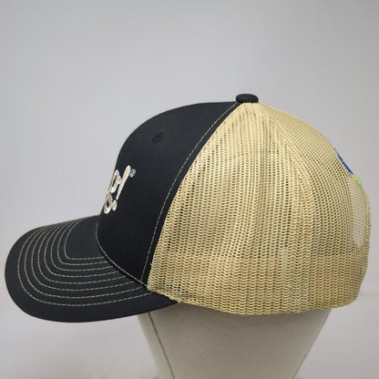 Richardson Trucker Hat Black Beige One Size Zing Fungicide Gowan USA Snapback