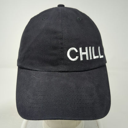 Steve Madden Baseball Cap Black One Size Chill Embroidered Slideback Hat