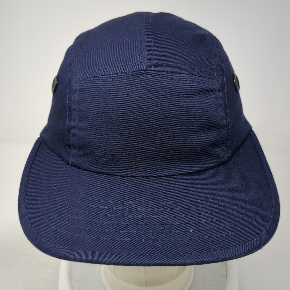 Rothco 5 Panel Hat Blue One Size Adjustable Blank Leather Slideback Mesh Eyelets