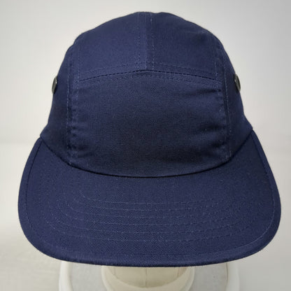 Rothco 5 Panel Hat Blue One Size Adjustable Blank Leather Slideback Mesh Eyelets