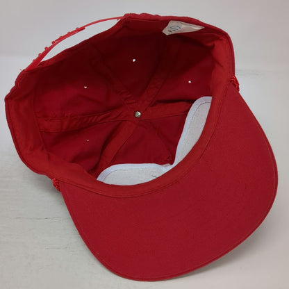 Ama Pro Trucker Red OS Rope Brim Snapback Rollicking Reptile Ranch Cotton Hat