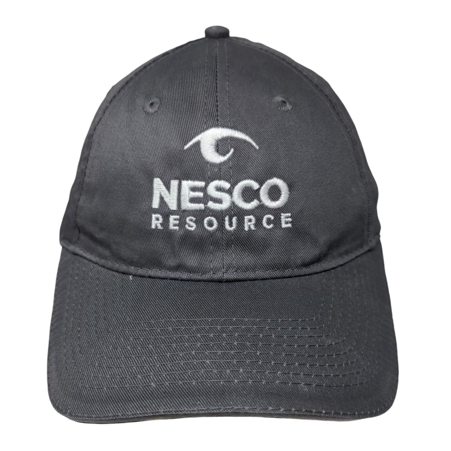 NESCO Resource Strapback Hat Gray One Size Embroidered Port & Company
