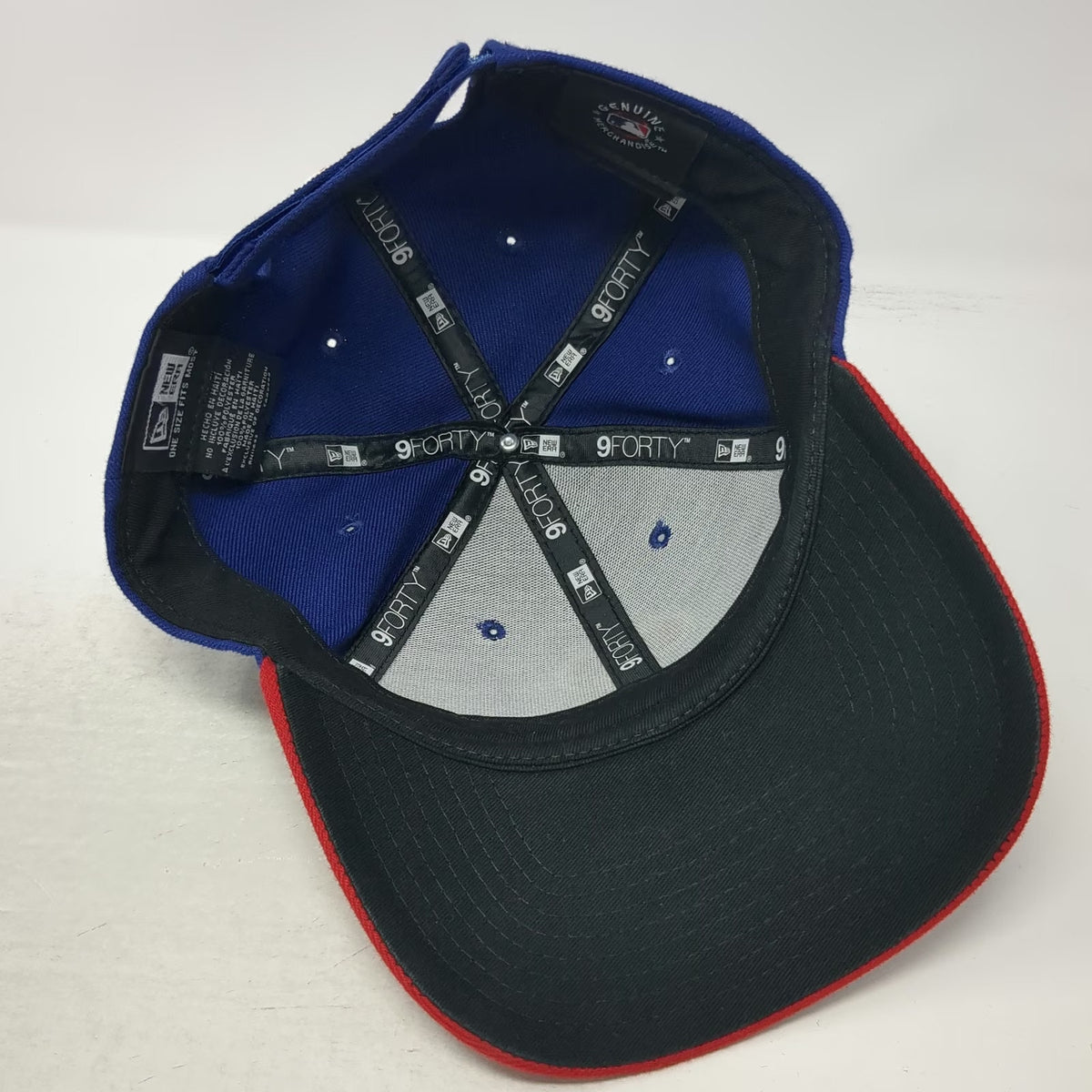 New Era MLB Philadelphia Phillies Baseball Cap Blue Red One Size Strapback Hat