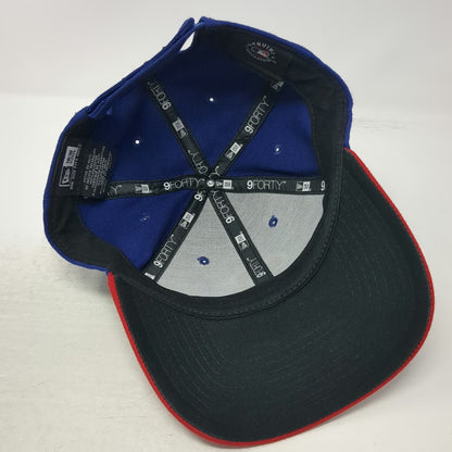New Era MLB Philadelphia Phillies Baseball Cap Blue Red One Size Strapback Hat