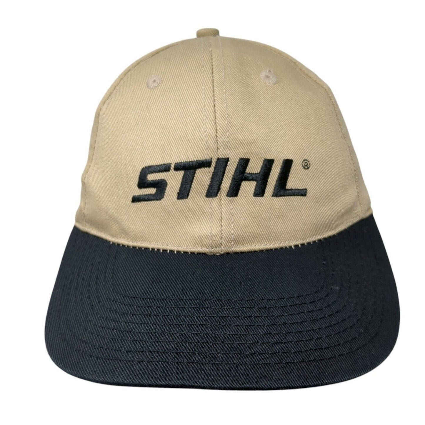 Stihl Strapback Hat Tan One Size Adjustable Colorblock Embroidered