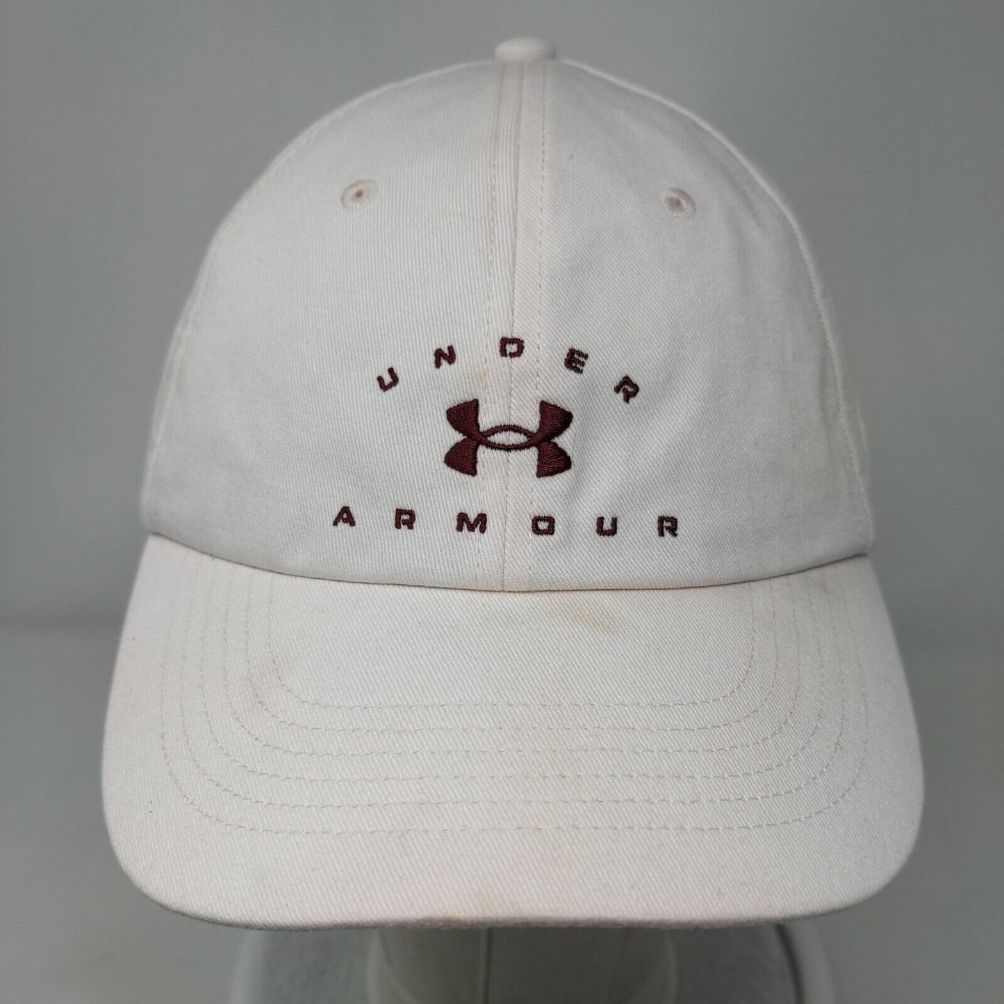 Under Armour Women's Slideback Hat Cream OSFM Free Fit Adjustable Embroidered