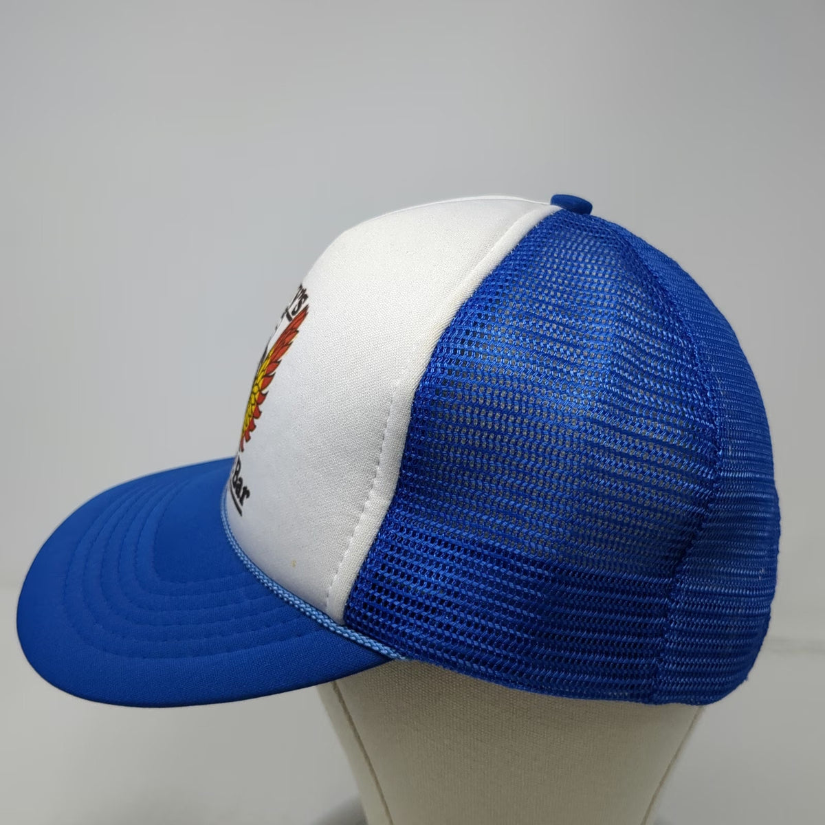 Blue White Trucker Hat One Size Mesh Snapback Avery's Iron Horse Bar Pocatello