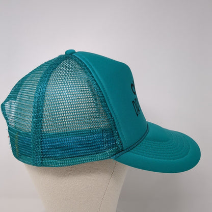 Out Of Dry Shampoo Snapback Rope Trucker Hat Green One Size Mesh Back