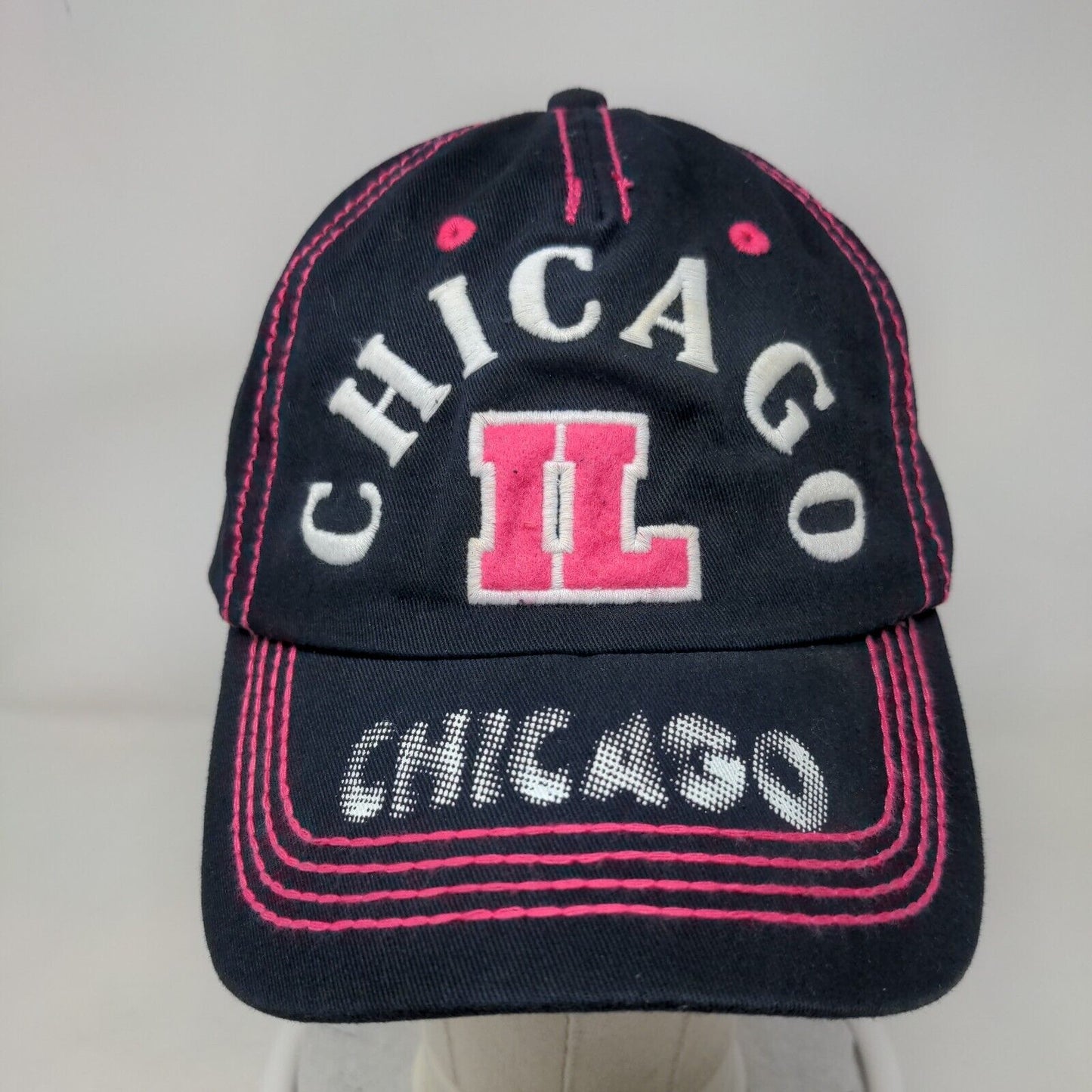 Chicago IL Strapback Hat Multicolor OSFA Adjustable Embroidered 6 Panel