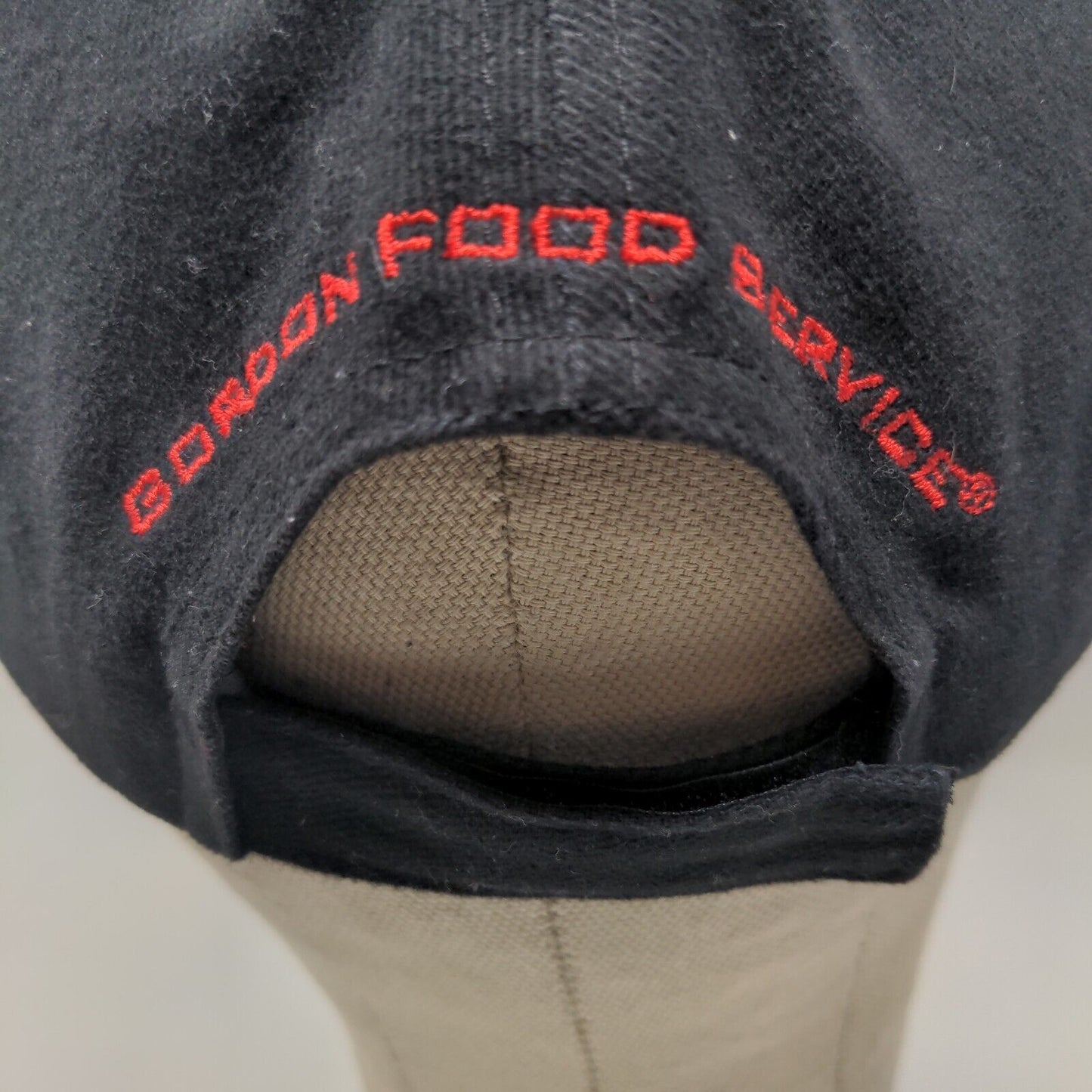 Gordon Food Service Men's Strapback Hat Black Adjustable Embroidered Logo