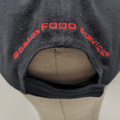 Gordon Food Service Men's Strapback Hat Black Adjustable Embroidered Logo