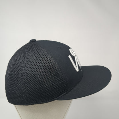 Vice Golf Snapback Hat Black One Size Adjustable Embroidered Breathable Mesh