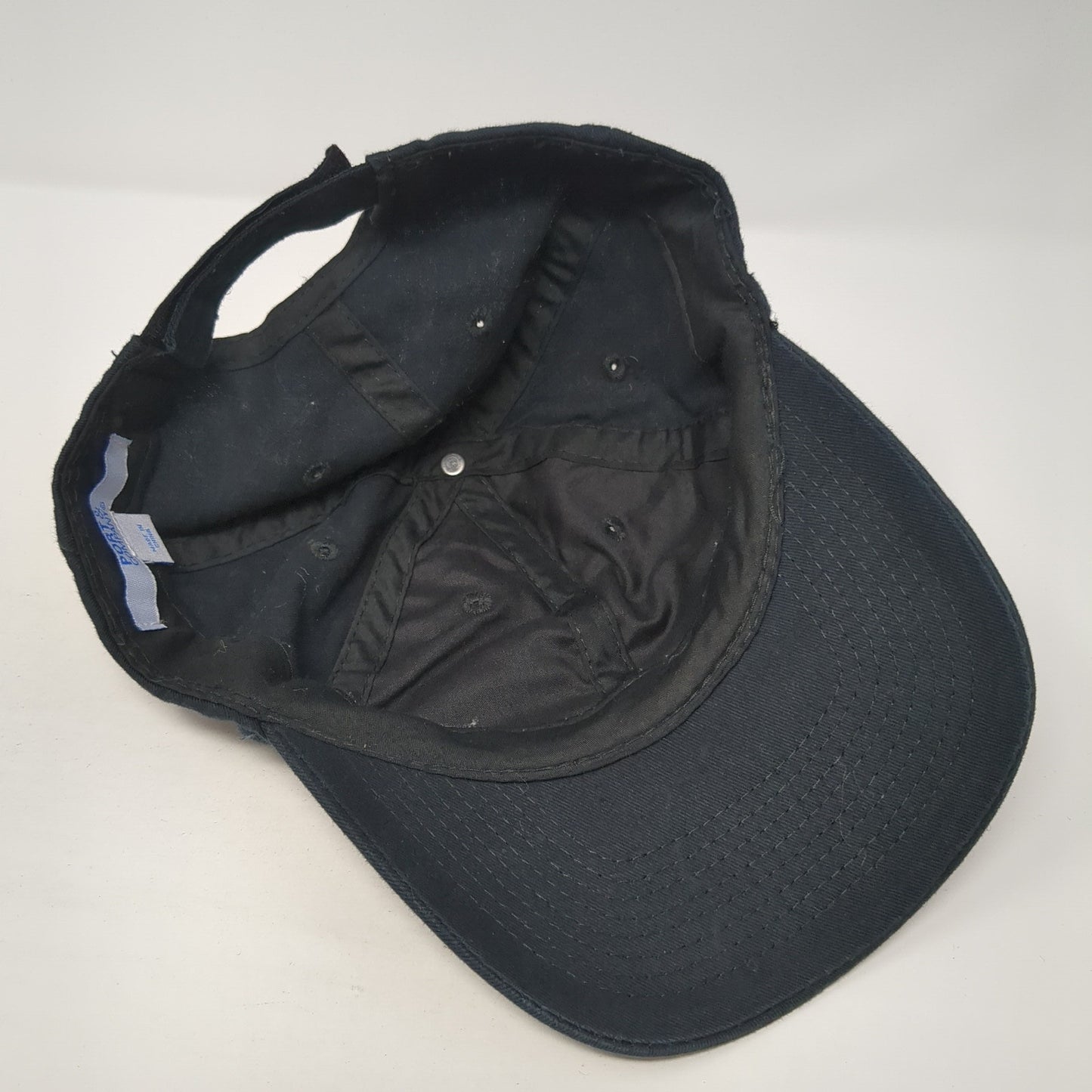 Team Deeper Strapback Hat Black Graphic Spell Out Logo 100% Cotton Adjustable