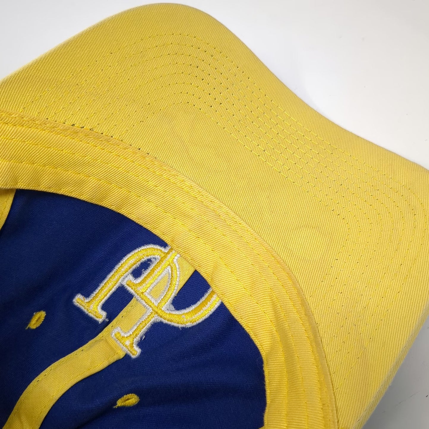 Delaware Blue Hens NCAA Blue OSFM Cap Hat Contrast Stitching Yellow Underbrim