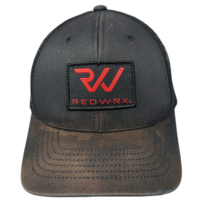Hoyt Archery Black Trucker Hat One Size REDWRX Patch Mesh Back Snapback Logo