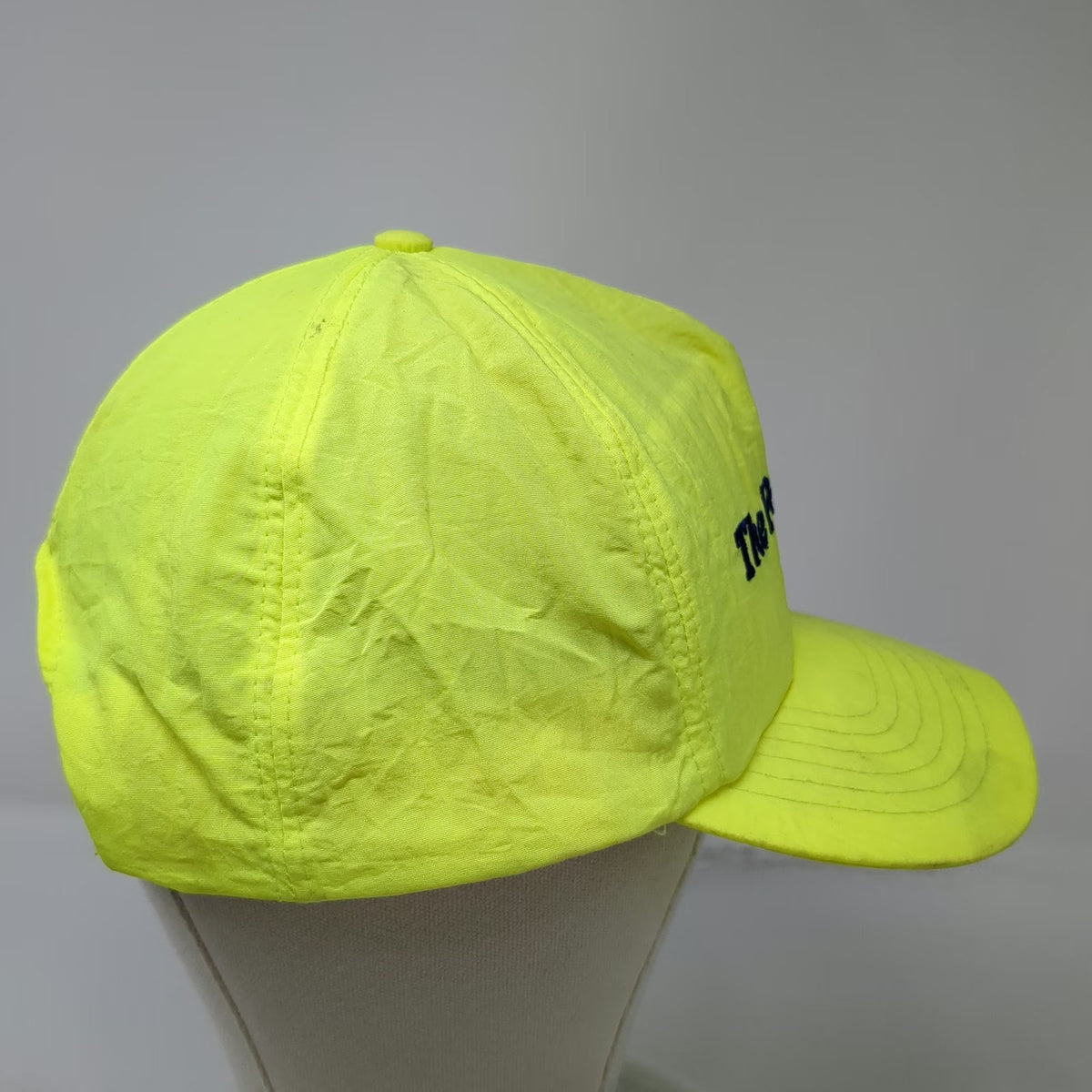 The Performer 5 Panel Green Nylon Snapback Hat Lightweight Sport Vintage
