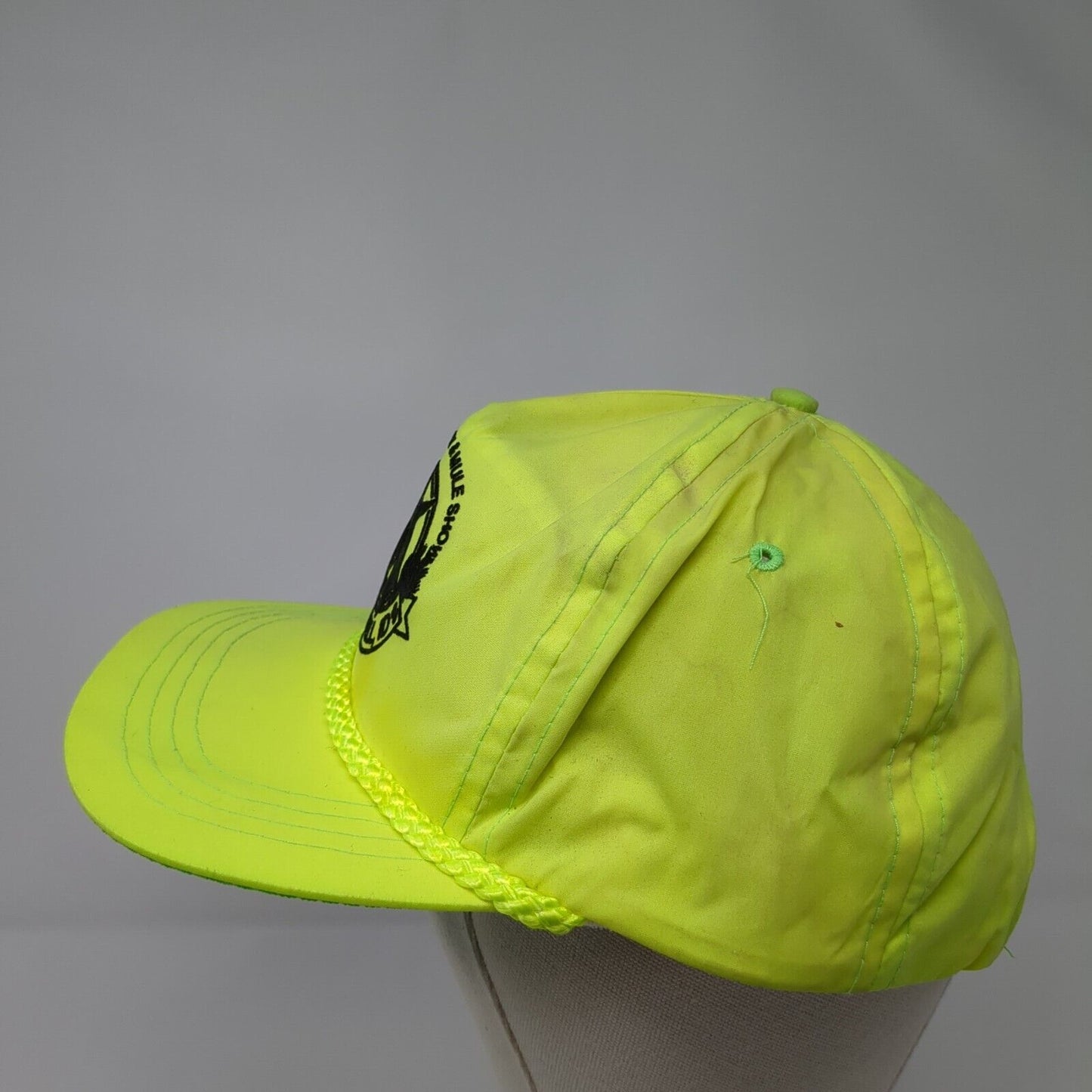 National Donkey & Mule Show Caldwell ID 1990 Snapback Hat Green OS Rope Sportcap