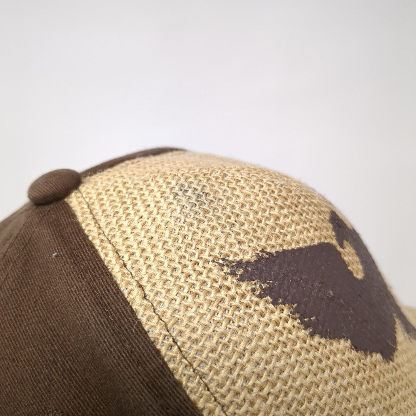 Eagle Strapback Hat Brown One Size Adjustable Colorblock Pugs Outdoor