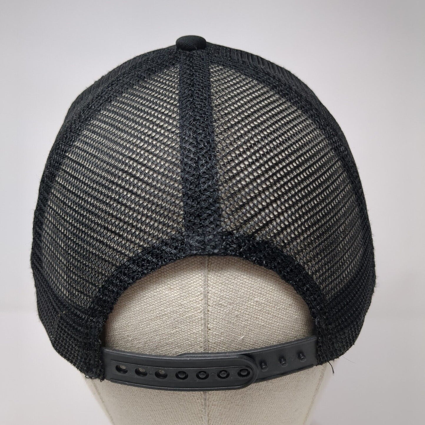 Mtn. View Football Snapback Trucker Hat Black OS Adjustable Mesh Back District