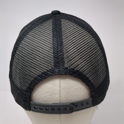 Mtn. View Football Snapback Trucker Hat Black OS Adjustable Mesh Back District