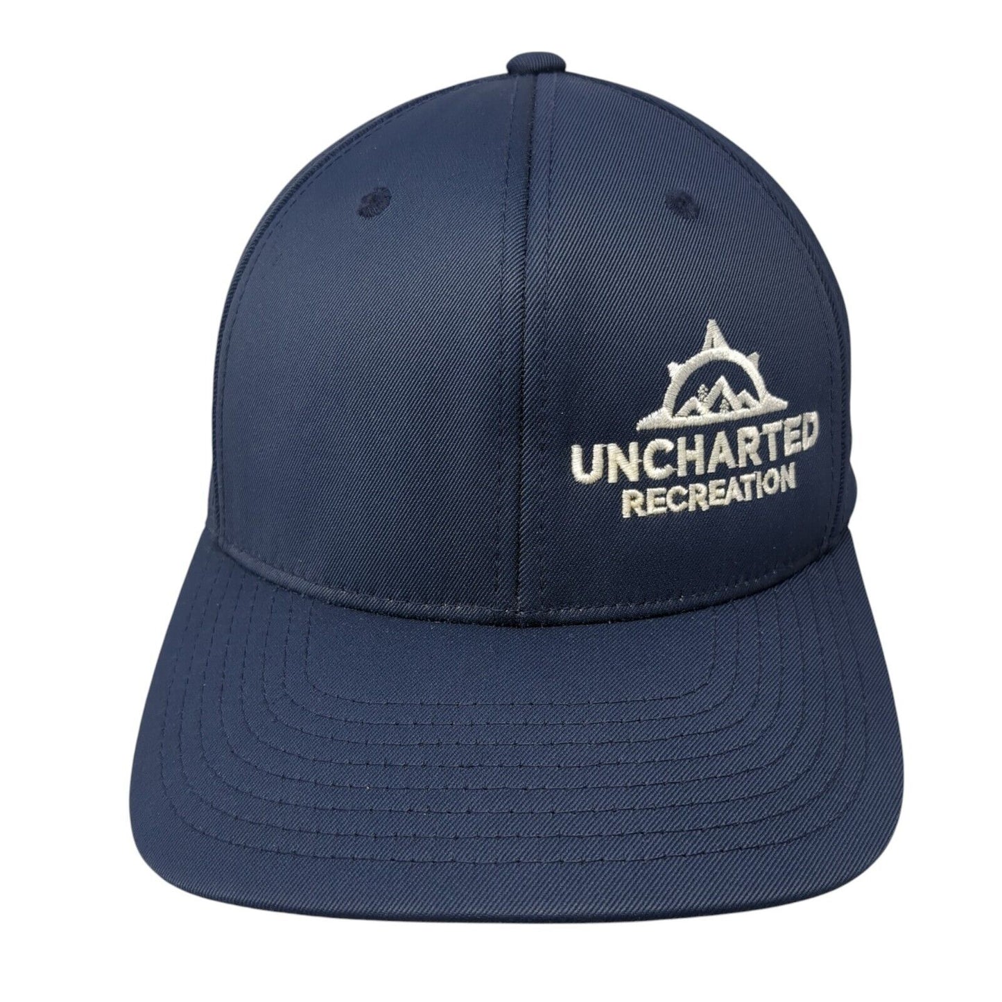 Uncharted Recreation Fitted Hat Blue S/M Embroidered Style 474F Pacific Headwear