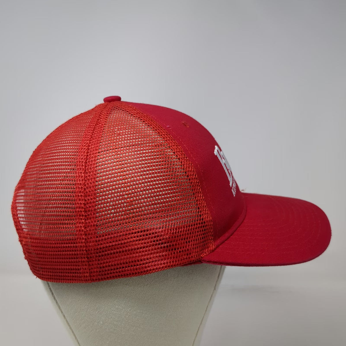 Budweiser Bud King of Beers Trucker Hat Red One Size Mesh Back Snapback Logo