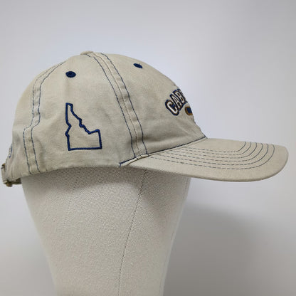 Cabela's Baseball Cap Beige Blue One Size Grand Opening Boise Idaho 2006 Hat