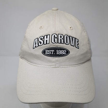 Ash Grove Slideback Hat Tan One Size Adjustable Embroidered Vent Holes
