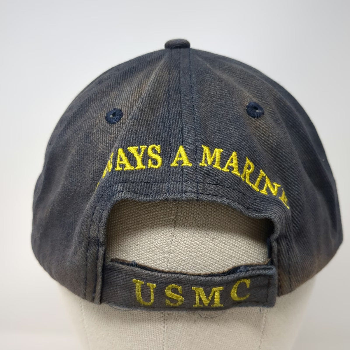 US Marine Corps Blue OSFM Baseball Cap EGA Semper Fi USMC Always a Marine Hat