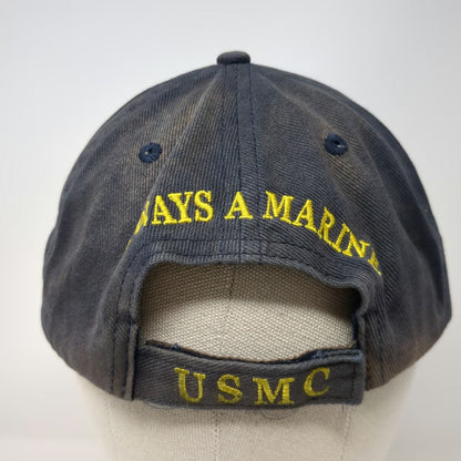 US Marine Corps Blue OSFM Baseball Cap EGA Semper Fi USMC Always a Marine Hat