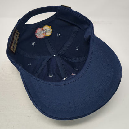 Ahead PGA Tour MasterCard Hat Blue Baseball Cap OSFM Corduroy Slideback Sport