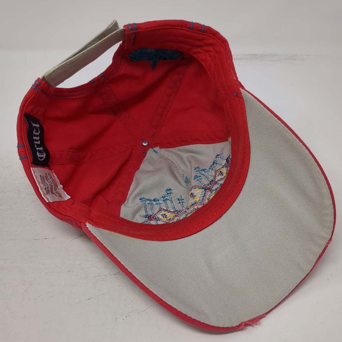 Cruel Baseball Cap Red One Size Southwestern 2013 National Finals Contestant Hat