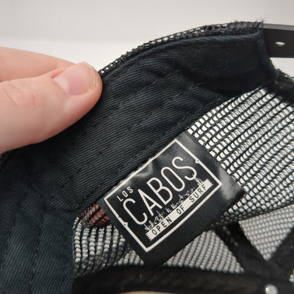 Los Cabos Open Of Surf Snapback Trucker Hat Black One Size Adjustable Mesh Back