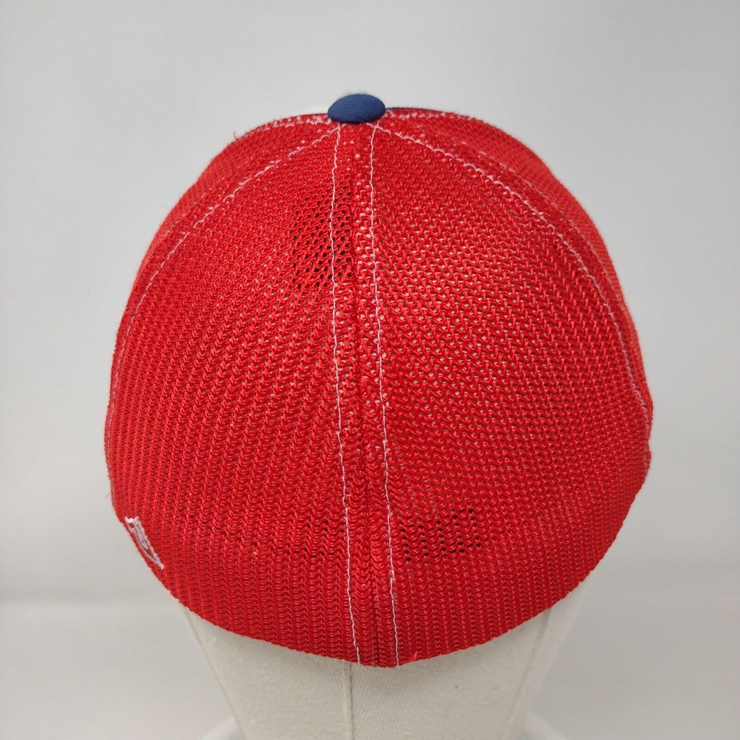 Letter N Fitted Trucker Hat Multi Youth 6 3/8-6 7/8 Mesh Back Colorblock