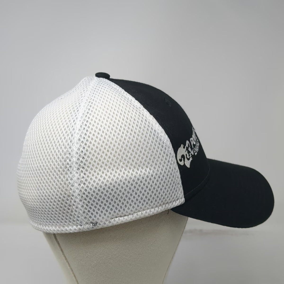 New Era 39THIRTY Baseball Cap Black L Mesh Stretch Fit Power Engineers Logo Hat