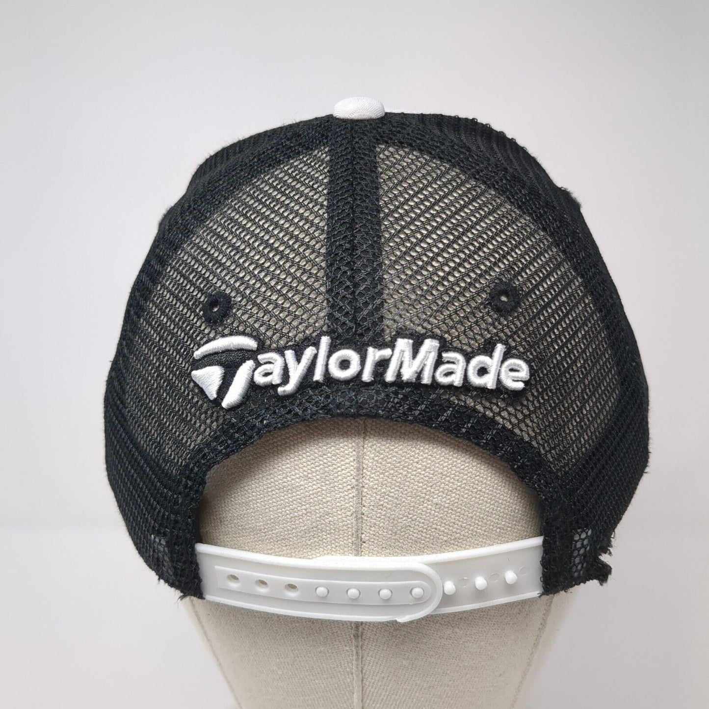 Legends Snapback Trucker Hat White OS Adjustable Embroidered Mesh TaylorMade