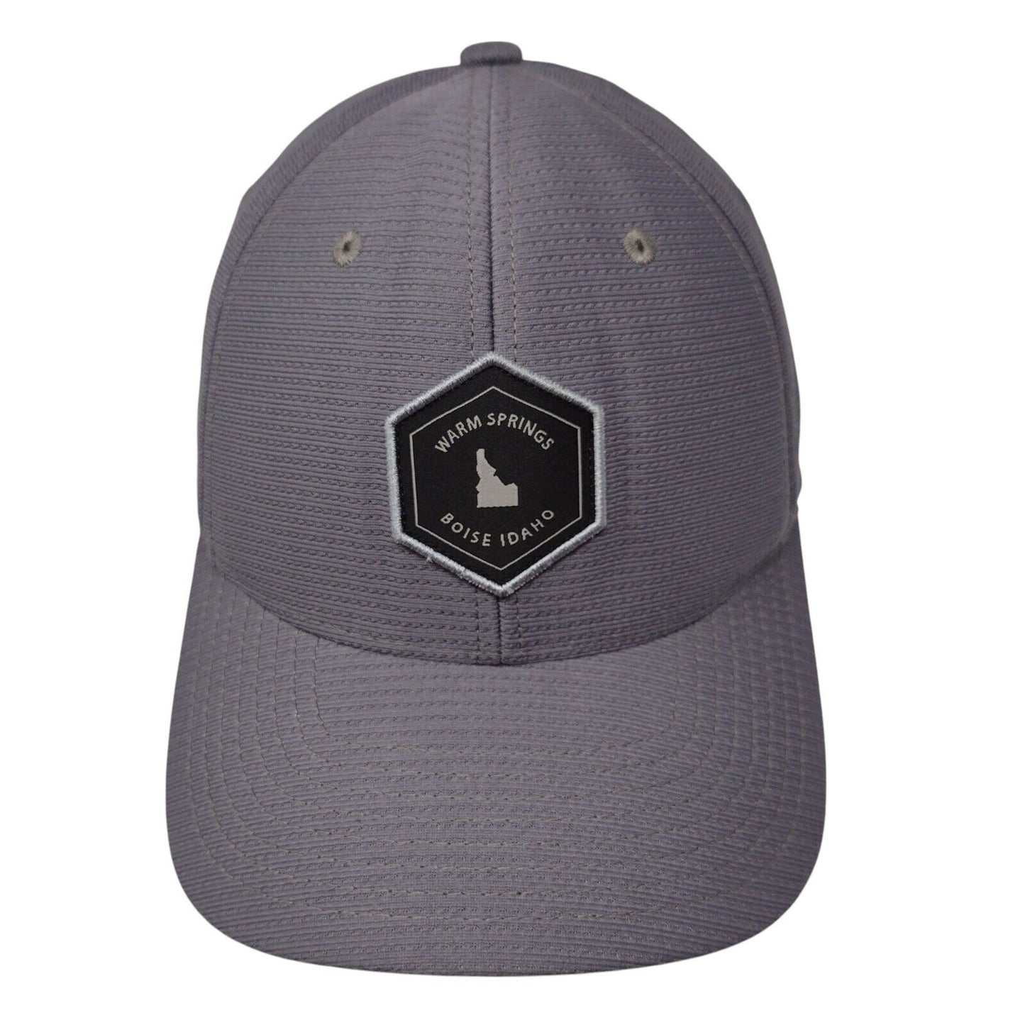 Warm Springs Boise Idaho Fitted Hat Gray S-M Flexfit Travis Mathew