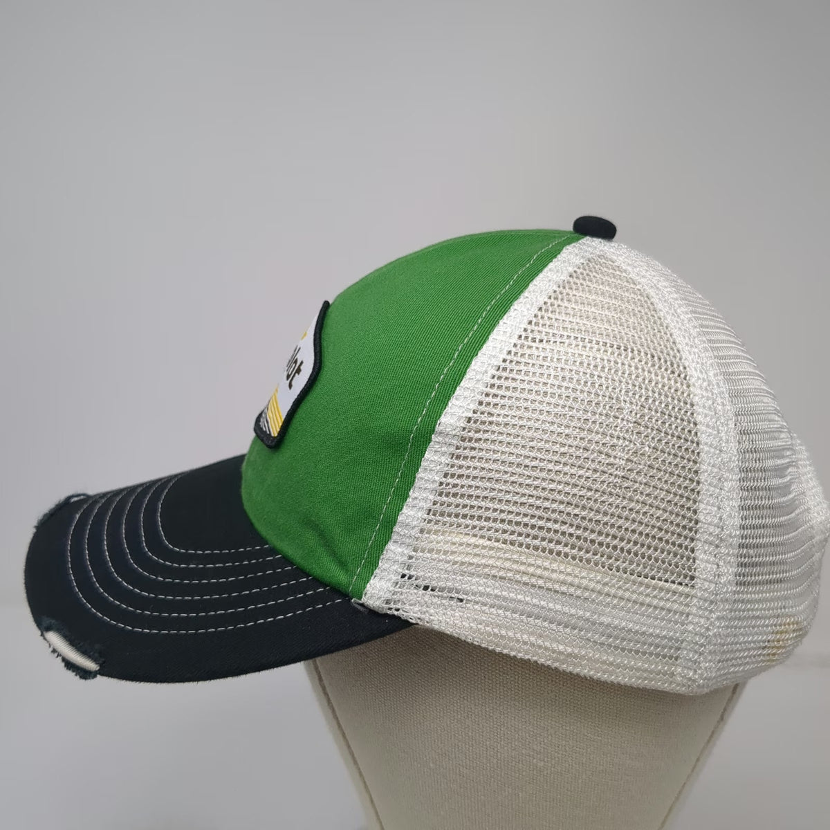 K-Products Baseball Cap Green OSFM Simplot Patch Mesh Back Strapback Trucker Hat