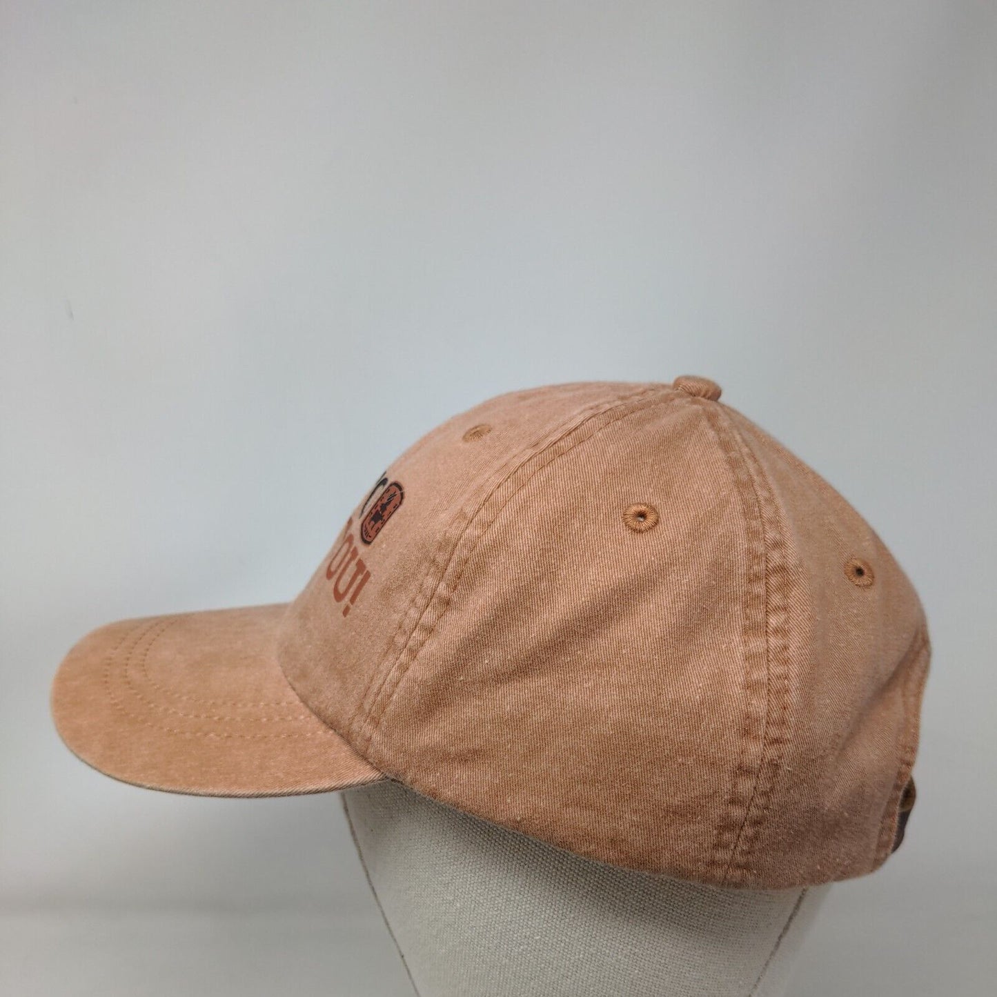 Nice To Meat You Slideback Hat Brownish-Orange One Size Leather Strap