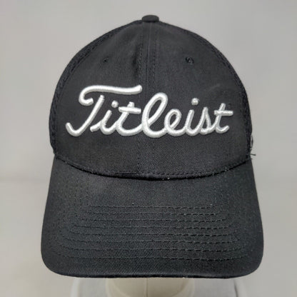 Titleist Pro V1 Fitted Hat Black S/M Breathable Mesh Embroidered New Era