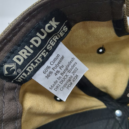 DRI DUCK Baseball Cap Brown One Size Running Buck Embroidery Waxy Cotton Hat