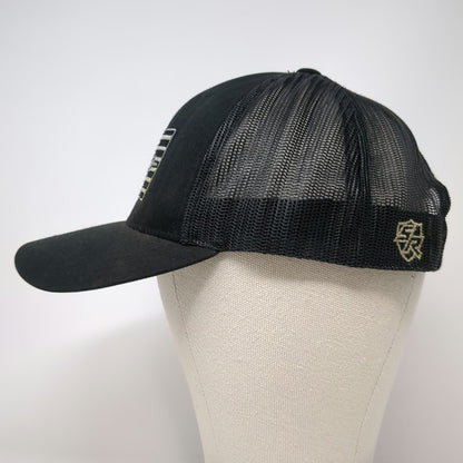 Yupoong Trucker Hat Black One Size Mesh Back American Flag Rifle Snapback hat