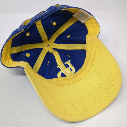 Delaware Blue Hens NCAA Blue OSFM Cap Hat Contrast Stitching Yellow Underbrim