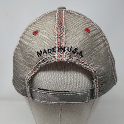 Morse Strapback Mesh Back Trucker Hat Gray OSFA 6 Panel Made In USA